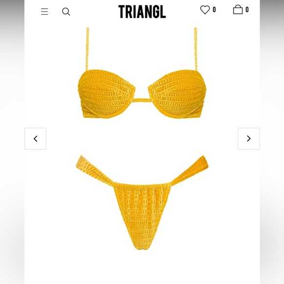 triangl swimwear Other - Triangl Swimwear Yellow Bikini
